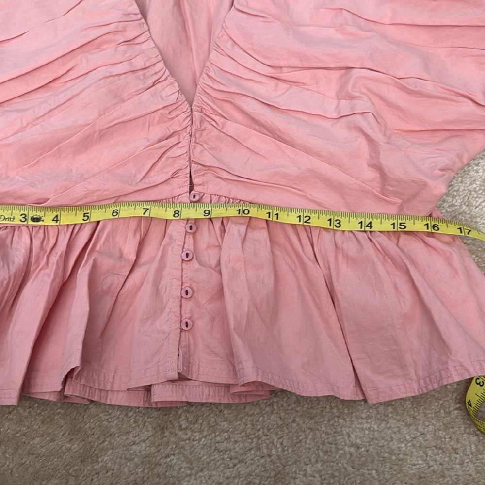 NWOT Free People Where We Meet Smocked Blouse Top Size L. NWOT - Picture 9 of 10